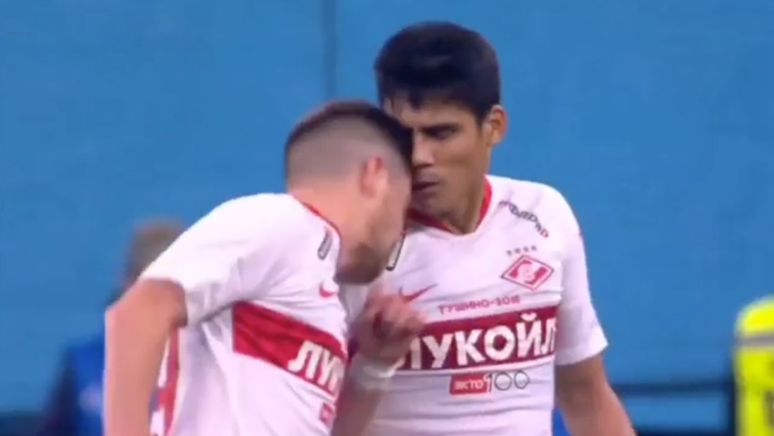 Два игрока «Спартака» устроили стычку во время матча с «Зенитом»