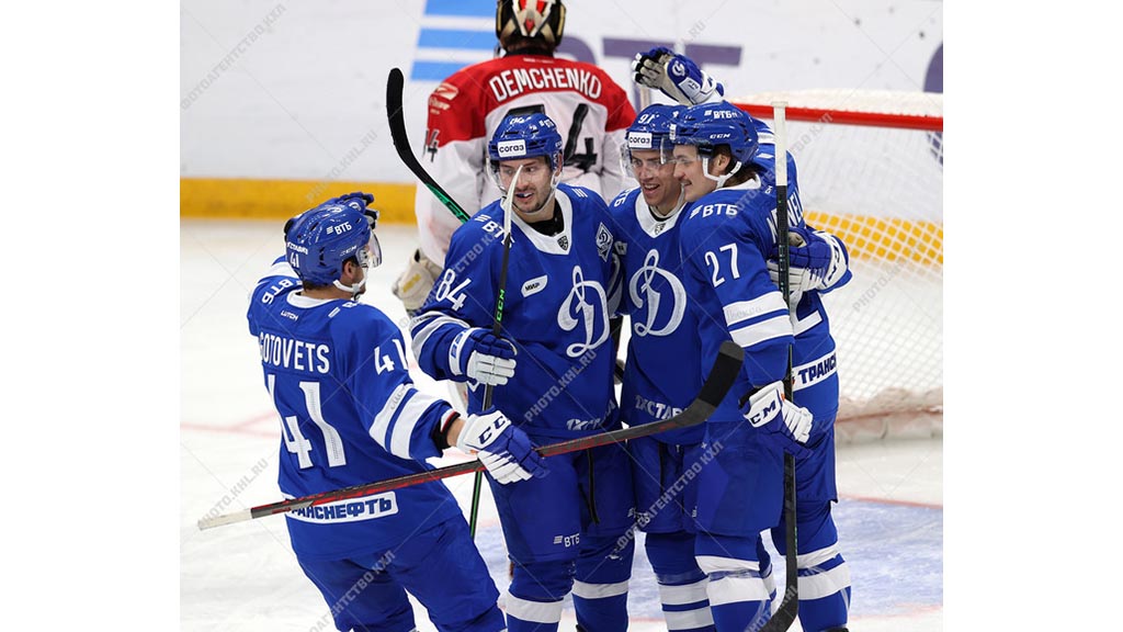 Московское «Динамо» одержало третью победу подряд в Континентальной хоккейной лиге