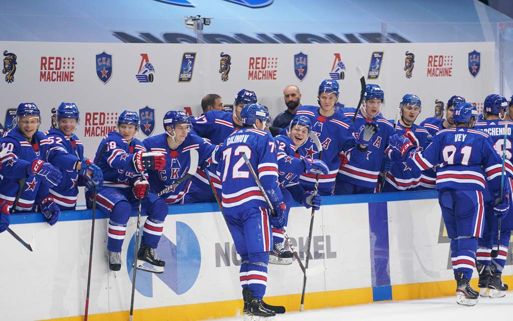 СКА седьмой раз подряд обыграл рижское «Динамо» в гостях в КХЛ