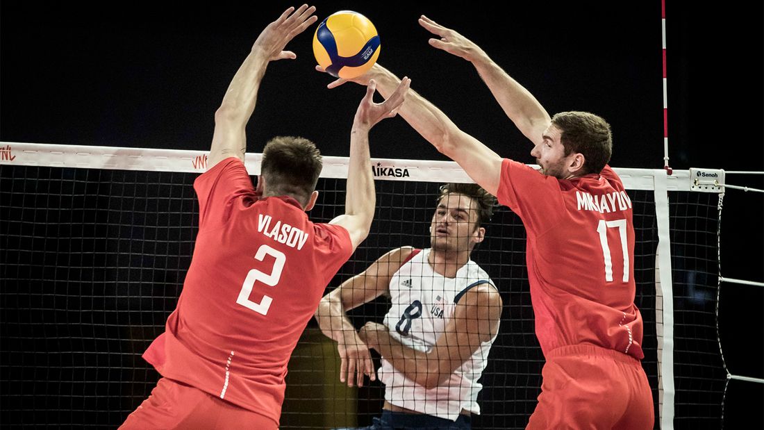 Россияне обыграли американцев и вышли на второе место в волейбольной Лиге наций