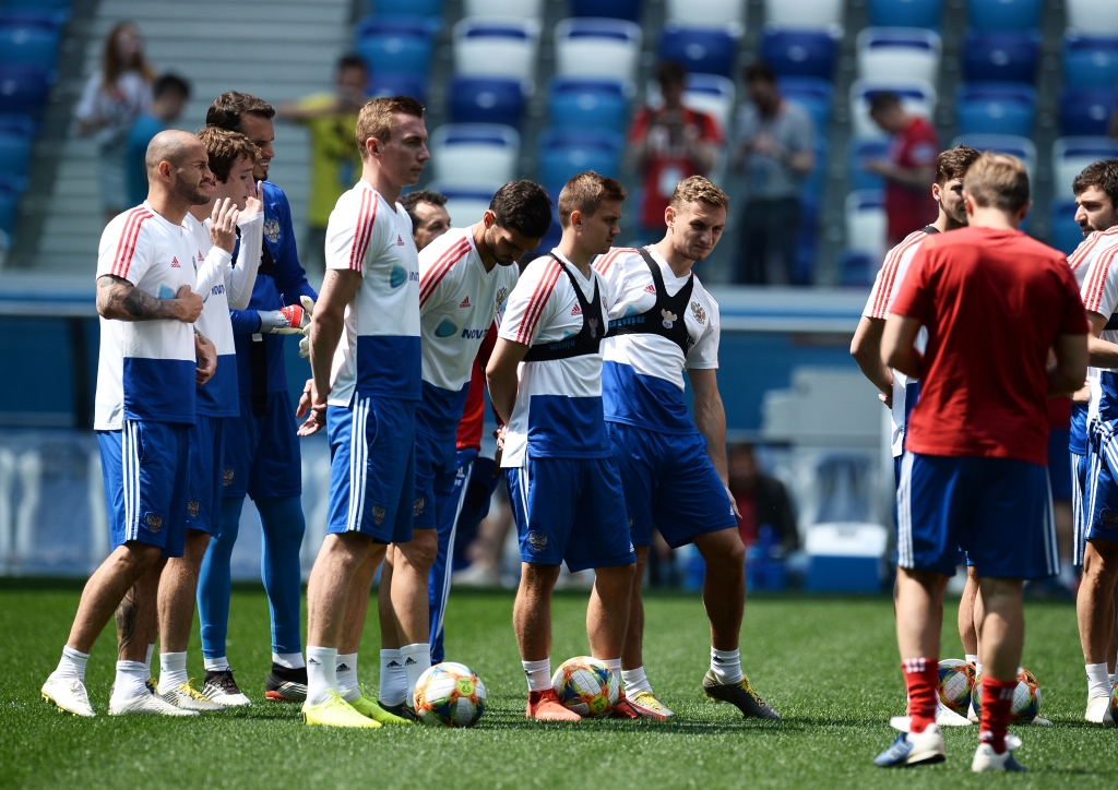 Сборная России проводит первую тренировку перед матчами отбора ЧЕ-2020