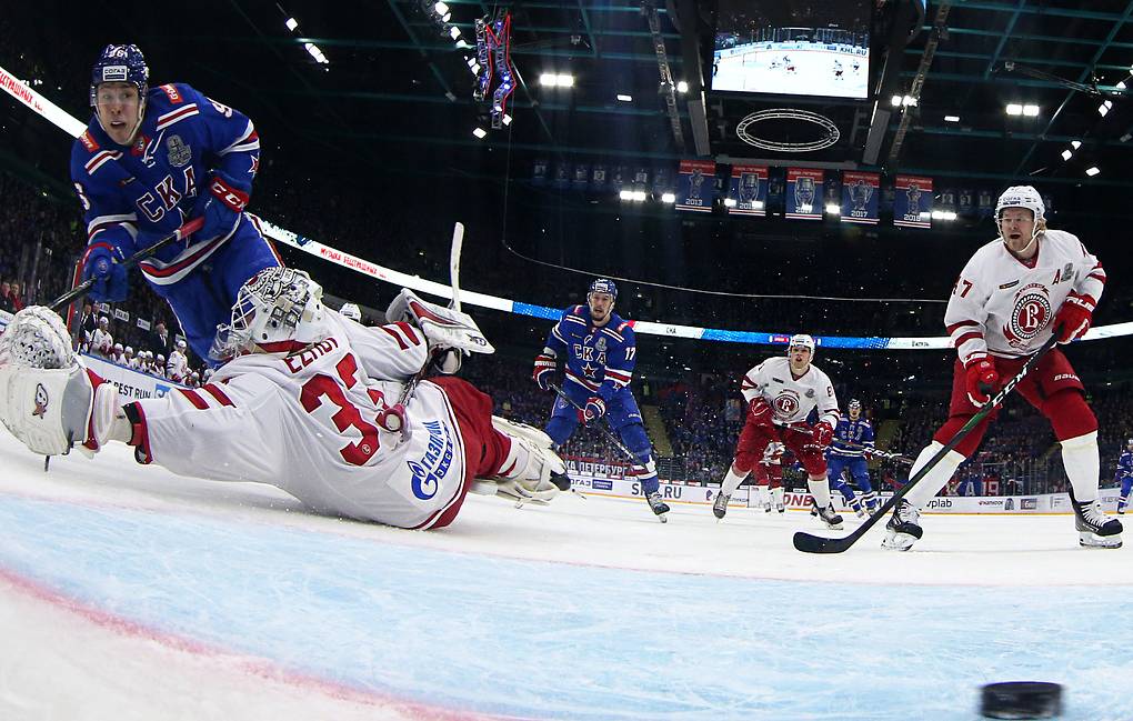 СКА укрепил преимущество в серии первого раунда плей-офф КХЛ с «Витязем»