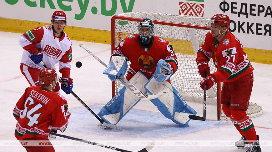 Белорусские хоккеисты обыграли россиян в первом домашнем матче майского турне