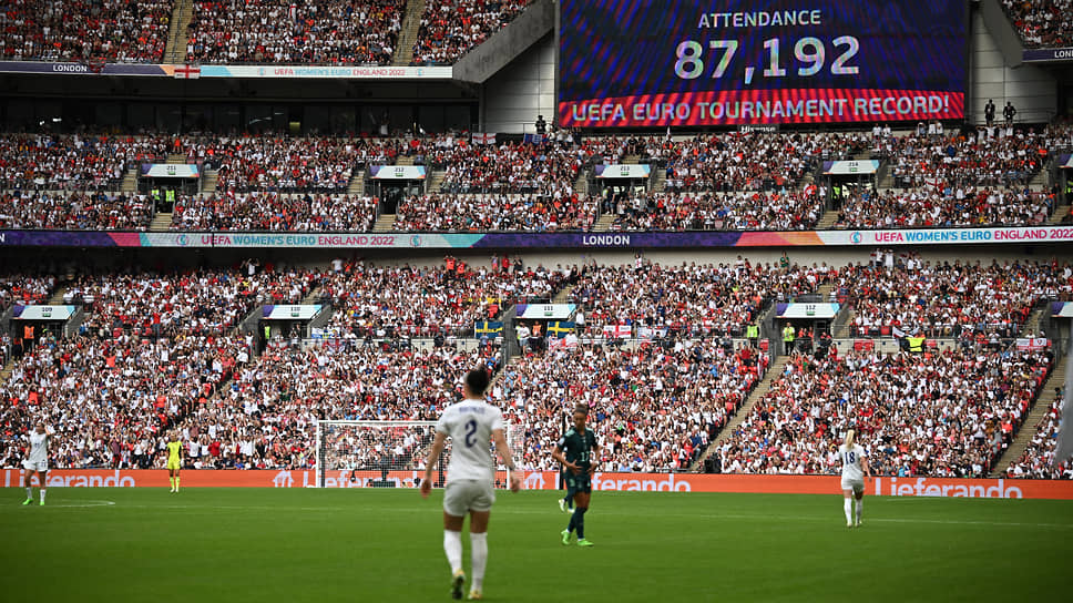 Финал чемпионата Европы по футболу среди женщин побил рекорд посещаемости