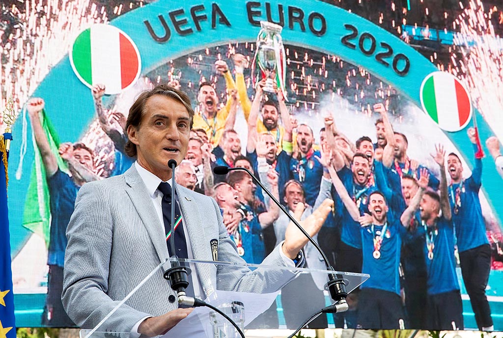 Появилось видео речи Манчини перед финалом Евро-2020